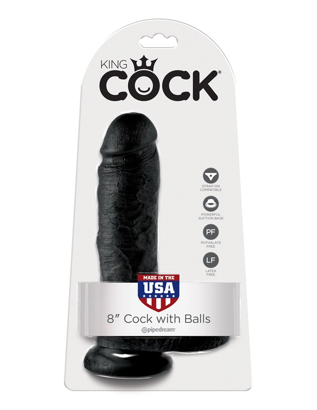 Cock with Balls 22.5 cm - Black