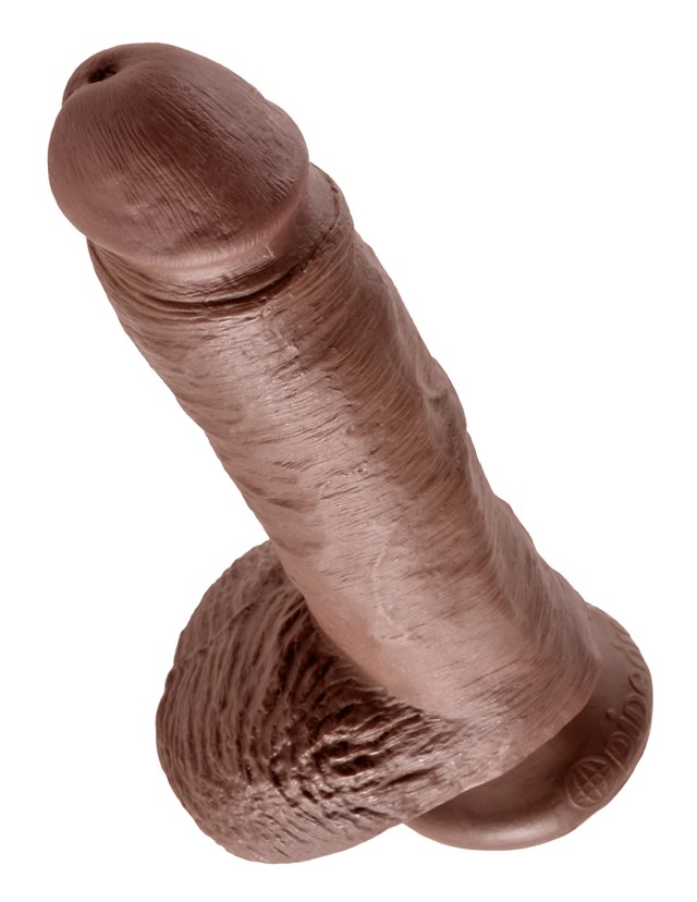 Cock with Balls 22.5 cm - Brown