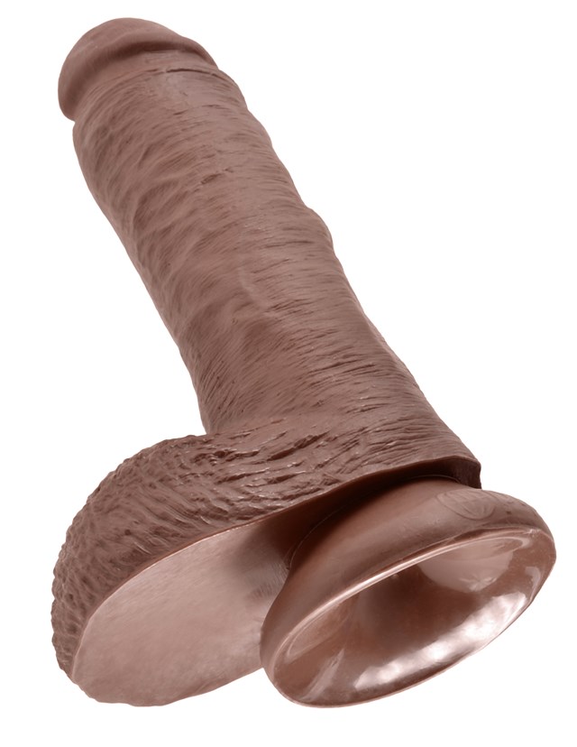 Cock with Balls 22.5 cm - Brown