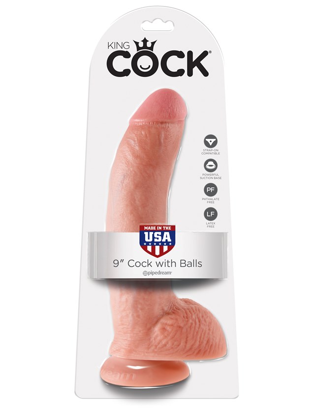 Cock with Balls 26 cm - Flesh
