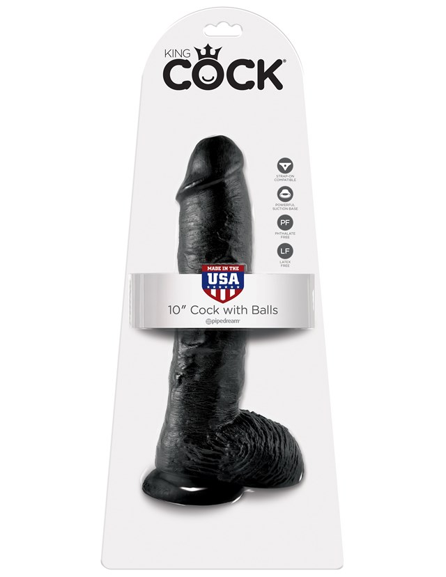 Cock with Balls 27 cm - Black