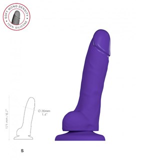 Soft Realistic Dildo Purple - Small