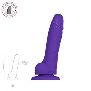 Soft Realistic Dildo Purple - Medium