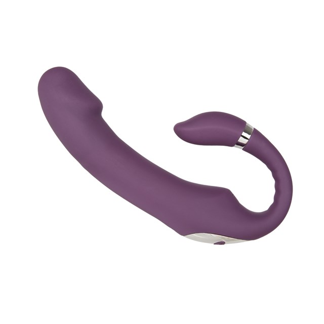 Dual Motor Bendable Stay In Place Vibrator - Purple
