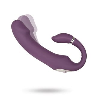 Dual Motor Bendable Stay In Place Vibrator - Purple