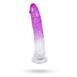 Dual Color Dildo 20 Cm - Purple & Clear