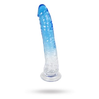 Dual Color Dildo 20 Cm - Blue & Clear